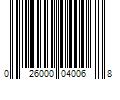 Barcode Image for UPC code 026000040068