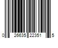 Barcode Image for UPC code 026635223515