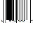 Barcode Image for UPC code 027760000057