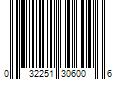 Barcode Image for UPC code 032251306006. Product Name: OUTRE -PACK OF 3- X-PRESSION BRAID PRE STRETCHED BRAID 52  3X COLOR: INDIGO