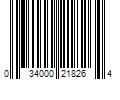 Barcode Image for UPC code 034000218264