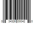 Barcode Image for UPC code 034326000420. Product Name: B&B Charcoal Natural Oak Hardwood Lump Charcoal