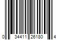 Barcode Image for UPC code 034411261804. Product Name: Gilmour Plastic Wheeled Base Impact Sprinkler 5800 sq. ft. - 5 x 9.44 x 11.62