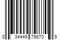 Barcode Image for UPC code 034449798709. Product Name: Delta Spray Hose (Stainless Steel Braided 54-in) | RP80522