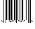 Barcode Image for UPC code 034613004360