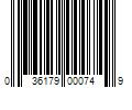 Barcode Image for UPC code 036179000749