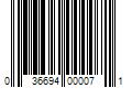 Barcode Image for UPC code 036694000071