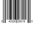 Barcode Image for UPC code 040326260160