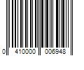 Barcode Image for UPC code 0410000006948
