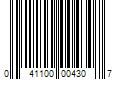 Barcode Image for UPC code 041100004307