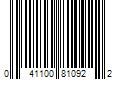 Barcode Image for UPC code 041100810922
