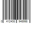 Barcode Image for UPC code 0412408948998. Product Name: Disney Bean Bag Plush - SEBASTIAN (The Little Mermaid) (8 inch)