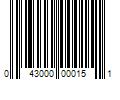 Barcode Image for UPC code 043000000151. Product Name: Kraft US (0044710044602) Crystal Light On-The-Go Raspberry Lemonade Mix Sticks - 0.16 oz - Stick - 30 / Box