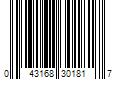 Barcode Image for UPC code 043168301817. Product Name: GE 60-Watt EQ Double tube Warm White Gx23-2 Pin Base Cfl Light Bulb | 93130287