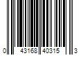 Barcode Image for UPC code 043168403153. Product Name: GE 40-Watt EQ T12 Cool White 2Gx13 Fluorescent Light Bulb | 93130703