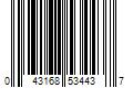 Barcode Image for UPC code 043168534437. Product Name: GE Reveal HD 40-Watt EQ A19 Color-enhancing Medium Base (e-26) Dimmable LED Light Bulb (4-Pack) | 93129467