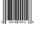 Barcode Image for UPC code 043318000126
