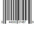 Barcode Image for UPC code 044000074579. Product Name: Mondelez Global LLC Oreo Chocolate Sandwich Cookies (12 Stay Fresh Packs 62.76 Ounce)