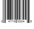 Barcode Image for UPC code 047719003045. Product Name: Zinsser Bulls Eye Clear Flat Alcohol-based Interior Shellac (1-quart) | 304H