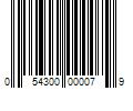 Barcode Image for UPC code 054300000079