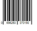 Barcode Image for UPC code 0696260070190. Product Name: Lizard Skins | Dsp Bar Tape 2.5 Mm Jet Black