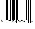 Barcode Image for UPC code 070183000340. Product Name: Roundup 1.25 Gal. Weed/Grass Killer4 Refill, Use In and Around Flower Beds, Trees, Driveways, Walkways, and More