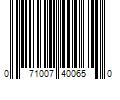 Barcode Image for UPC code 071007400650