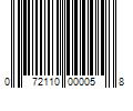 Barcode Image for UPC code 072110000058
