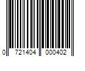 Barcode Image for UPC code 0721404000402