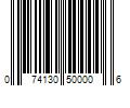Barcode Image for UPC code 074130500006. Product Name: Valvoline 4-Stroke Motorcycle Full Synthetic 10W-40 Motor Oil 1 QT