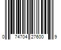 Barcode Image for UPC code 074704276009. Product Name: MURRAY S - Beeswax Braiding Gel FIRM HOLD