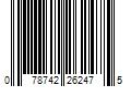 Barcode Image for UPC code 078742262475. Product Name: TECHNICAL CONSUMER PRODUCTS INC Great Value LED Light Bulb  10W (60W Equivalent) A19 General Purpose Lamp GU24 Base  Dimmable  Soft White  1-Pack