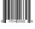 Barcode Image for UPC code 617014003325. Product Name: Novaform DreamAway 8  Gel Memory Foam Mattress Full