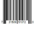 Barcode Image for UPC code 731509510720. Product Name: KISS PRODUCTS  INC. KISS - RED 1 1/4  CERAMIC FLAT IRON