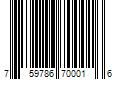 Barcode Image for UPC code 759786700016