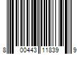 Barcode Image for UPC code 800443118399