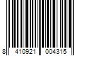 Barcode Image for UPC code 8410921004315
