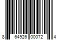 Barcode Image for UPC code 864926000724