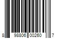 Barcode Image for UPC code 898806002607