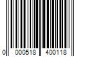 Barcode Image for UPC code 0000518400118