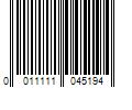 Barcode Image for UPC code 0011111045194. Product Name: Unilever Dove Dryness Relief Long Lasting Gentle Women s Body Wash  Jojoba Oil  30.6 fl oz