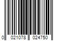 Barcode Image for UPC code 0021078024750