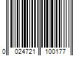 Barcode Image for UPC code 0024721100177. Product Name: BLACK & DECKER US INC Irwin 49916 1-Inch by 7-1/2-Inch Solid Center Auger Bit