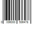 Barcode Image for UPC code 0036000536478. Product Name: Kimberly Clark Cottonelle Ultra Fresh Flushable Wipes  1 Resealable Bag
