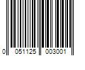 Barcode Image for UPC code 0051125003001. Product Name: 3M SandBlaster Pro Medium 120-Grit Sheet Sandpaper 9-in W x 11-in L 5-Pack | 20120-SBP-5