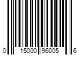 Barcode Image for UPC code 015000960056. Product Name: Nestle USA Gerber Snacks for Baby Grain & Grow Puffs  Strawberry Apple  1.48 oz Canister (6 Pack)