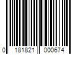 Barcode Image for UPC code 0181821000674