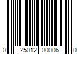 Barcode Image for UPC code 025012000060. Product Name: 1 X New Firestone Transforce AT 285/60/20 125/122R Commercial Traction Tire