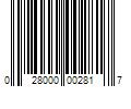 Barcode Image for UPC code 028000002817