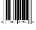 Barcode Image for UPC code 033413001159. Product Name: FoodSaver Vacuum Sealer - VS3120